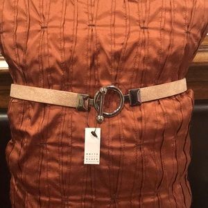 WHBM Metallic Leather Belt